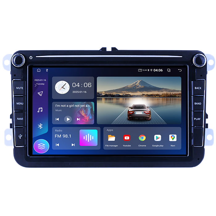 Navigatie dedicata Volkwagen, 2GB RAM 32GB ROM, Quad Core, Display 8" IPS Full HD, Carplay&Android Auto, Android 14, Suport camere AHD [2]