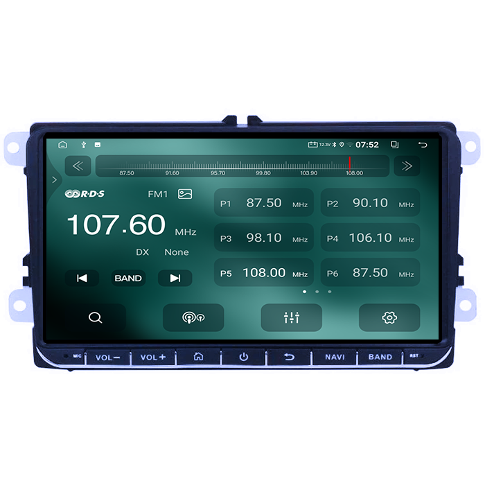 Navigatie dedicata Volkswagen, 4GB RAM 64GB ROM, Quadcore, Android 14, Display QLED, 9", DSP, Carplay&Android Auto, Suport camere AHD [2]