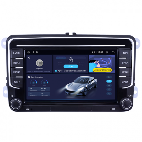 Navigatie dedicata Volkswagen, model 2023, 2GB RAM 32GB ROM, Quad Core, Display 7" IPS Full HD, Carplay&Android Auto, Android 14, Suport camere AHD [2]