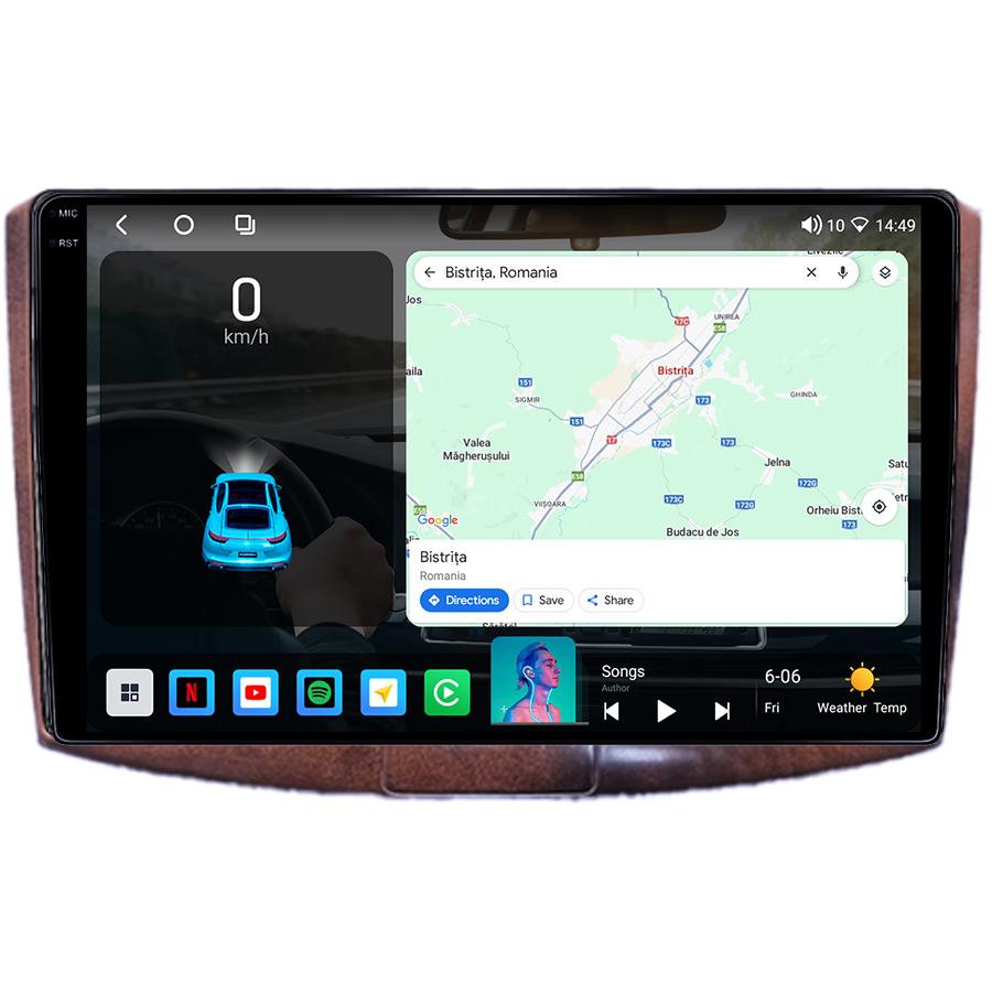 Navigatie dedicata Volkwagen Passat B6/B7 Brown, 4GB RAM 64GB ROM, Octacore, Android 14, Display QLED 1K 9", DSP, Carplay&Android Auto, SIM 4G, Ventilator Activ [2]