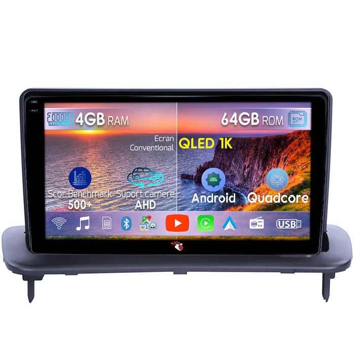 Navigatie dedicata Volvo S40 C30 C70 2004-2013, 4GB RAM 64GB ROM, Octacore, Android 14, Display QLED 1K 9", Carplay&Android Auto, SIM 4G, Ventilator Activ [1]