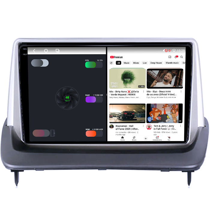 Navigatie dedicata Volvo S40, C30, C70, 4GB RAM 64GB ROM, Octacore, Android 14, Display QLED 1K 9", Carplay&Android Auto, SIM 4G, Ventilator Activ [3]
