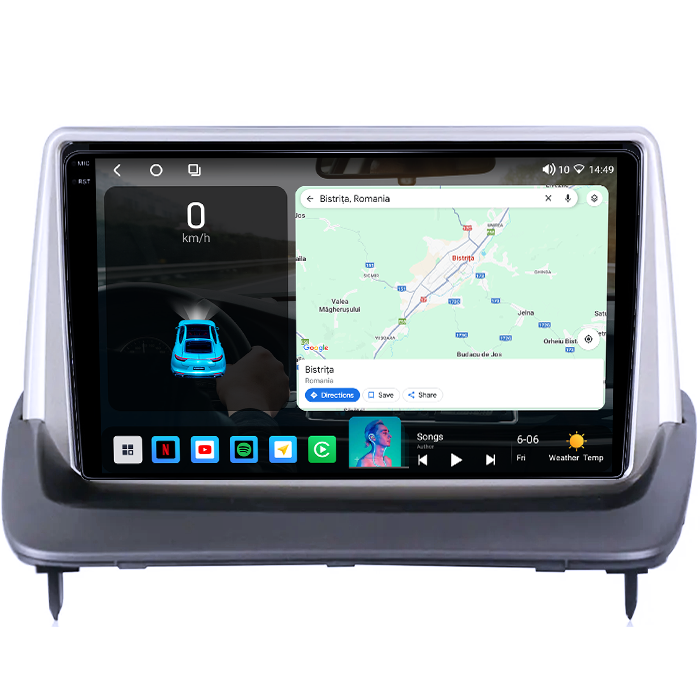 Navigatie dedicata Volvo S40, C30, C70, 4GB RAM 64GB ROM, Octacore, Android 14, Display QLED 1K 9", Carplay&Android Auto, SIM 4G, Ventilator Activ [2]