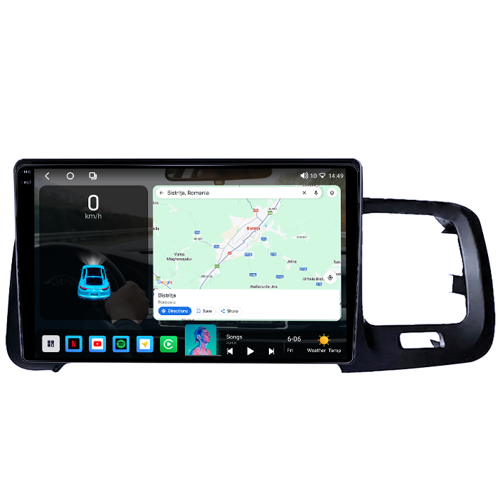 Navigatie dedicata Volvo S60 V60 2011-2020, 4GB RAM 64GB ROM, Octacore, Android 14, Display QLED 1K 9", Carplay&Android Auto, SIM 4G, Ventilator Activ [2]