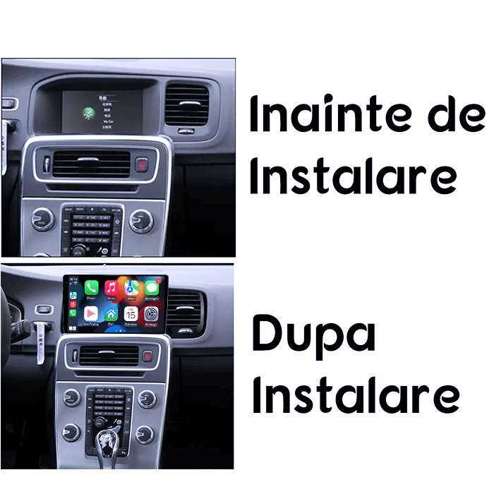 Navigatie dedicata Volvo S60 V60 2011-2020, 4GB RAM 64GB ROM, Octacore, Android 14, Display QLED 1K 9", Carplay&Android Auto, SIM 4G, Ventilator Activ [5]