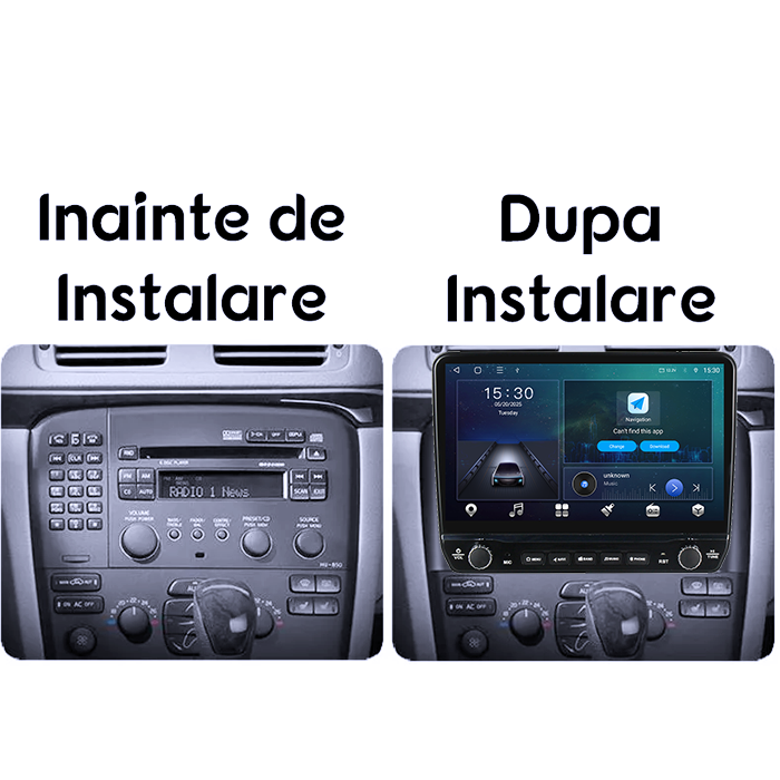 Navigatie dedicata Volvo S80 1998-2006 Tesla cu butoane rotative model 2024, 4GB RAM 64GB ROM, Procesor Quadcore, Android 14, Display QLED 10", DSP, Carplay&Android Aut [7]