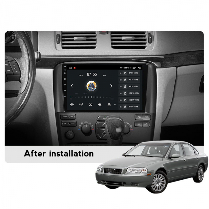 Navigatie dedicata Volvo S80 1998-2006, 4 GB RAM 32 ROM, Android 13, Display QLED, 9", DSP, Carplay, Android Auto, Internet, Youtube, Waze, WI-FI, USB, Bluetooth [6]