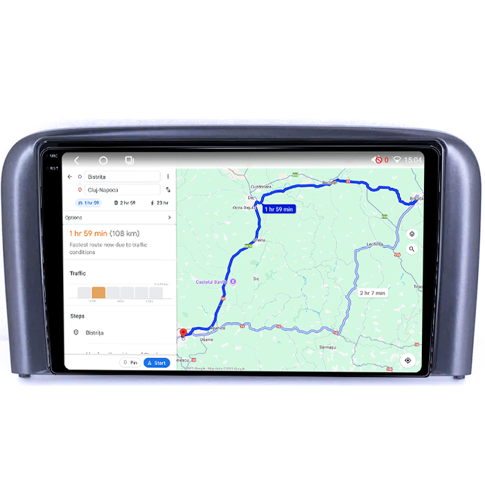 Navigatie dedicata Volvo S80 1998-2006, 4GB RAM 64GB ROM, Octacore, Android 14, Display QLED 1K 9", Carplay&Android Auto, SIM 4G, Ventilator Activ [4]