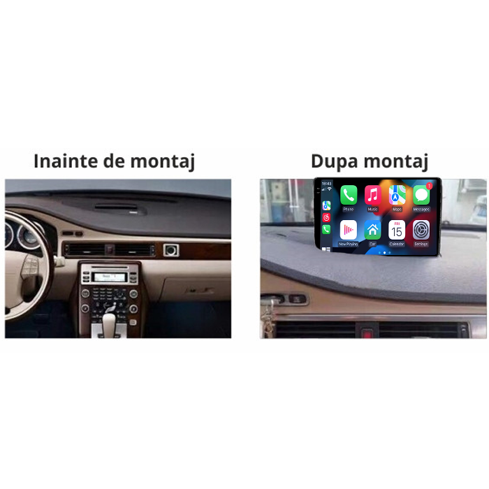 Navigatie dedicata Volvo V70 2007-2012, 8GB RAM 128GB ROM, Octacore, Platforma 7862, Android 14, Display QLED 9" 2K, Suporta camera 360", DSP, Carplay&Android Auto, S [4]