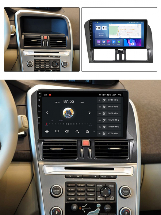 Navigatie dedicata Volvo XC60 2008-2014, 4 GB RAM 32 ROM, Android 13, Display QLED, 9", DSP, Carplay, Android Auto, Internet, Youtube, Waze, WI-FI, USB, Bluetooth [3]