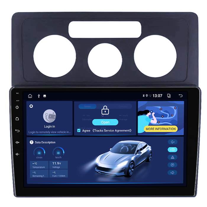 Navigatie dedicata VW Caddy 3 2004-2014, Android 14, Wireless Carplay si Android auto 2GB RAM 32 ROM, Display IPS, 10 inch, Microfon Extern [2]