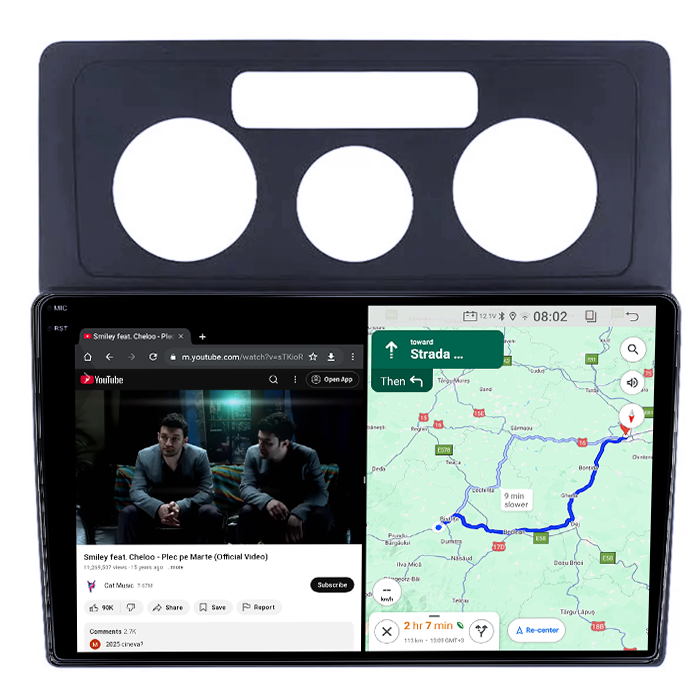 Navigatie dedicata VW Caddy 3 2004-2014, Android 14, Wireless Carplay si Android auto 4GB RAM 64GB ROM, Display QLED 1K, 10 inch, Microfon Extern [7]
