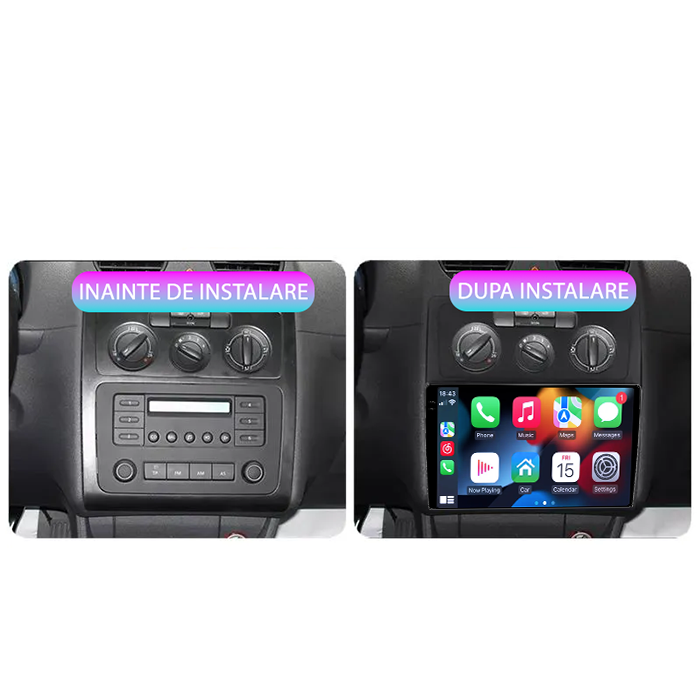 Navigatie dedicata VW Caddy 3 2004-2014, 4GB RAM 64GB ROM, Procesor Qualcomm Octacore, Android 14, Rezolutie 2K, Display QLED 10", DSP, Carplay&Android Auto, SIM 4G [6]