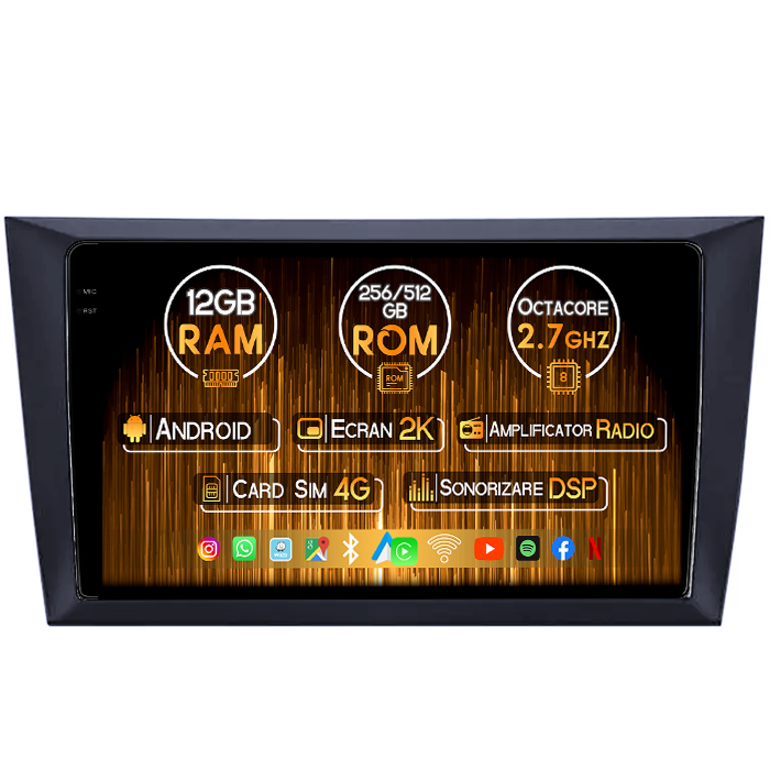 Navigatie dedicata VW Golf 6 2008 - 2013, 12GB RAM 256GB ROM, Android 14, Rezolutie 2K, Display QLED, 9", DSP, Carplay, Android Auto, Internet, Youtube, Waze, Wi Fi, USB [1]