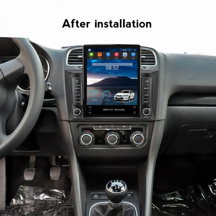 Navigatie dedicata VW Golf 6 2008 - 2013,Tesla Style, ANDROID 13,Carplay&Android Auto, 10 inch , 8+128GB, Internet, Aplicatii, Waze, GPS [4]