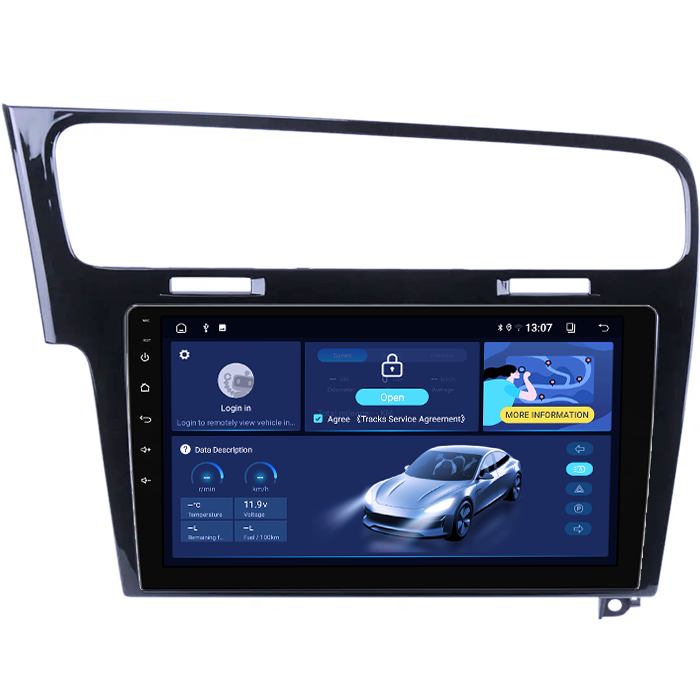 Navigatie dedicata VW Golf 7 2013-2017, Black, 8GB RAM 128GB ROM, Octacore, Platforma TS18, Android 14, Display QLED 10”, Suporta camera 360º, DSP, Carplay&Android Auto, SIM 4G, Ventilator Activ [2]