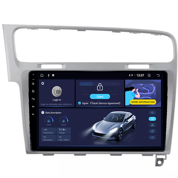 Navigatie dedicata VW Golf 7 2013-2017, Light Gray, 8GB RAM 128GB ROM, Octacore, Platforma TS18, Android 14, Display QLED 10”, Suporta camera 360º, DSP, Carplay&Android Auto, SIM 4G, Ventilator Activ [3]
