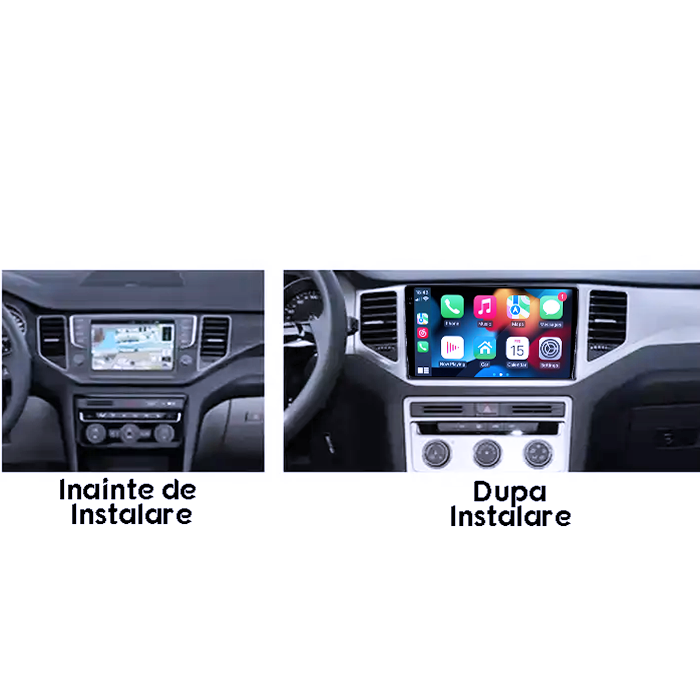 Navigatie dedicata VW Golf Tour 2016-, 12GB RAM 256GB ROM, Android 14, Rezolutie 2K, Display QLED, 9", DSP, Carplay, Android Auto, Internet, Youtube, Waze, Wi Fi, USB [5]