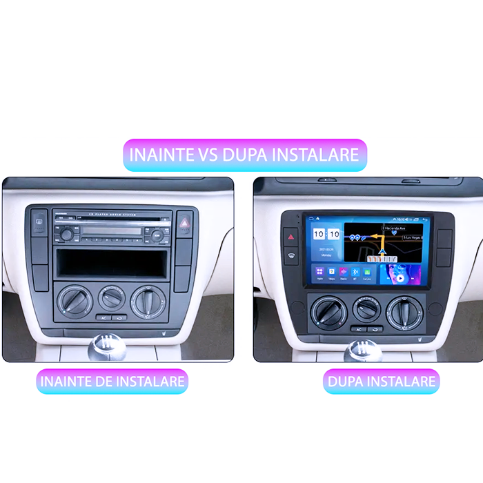 Navigatie dedicata VW Passat B5 2000-2005,8GB RAM 128GB ROM, Octacore, Platforma TS18, Android 14, Display QLED 9”, Suporta camera 360º, DSP, Carplay&Android Auto, SIM 4G, Ventilator Activ [2]