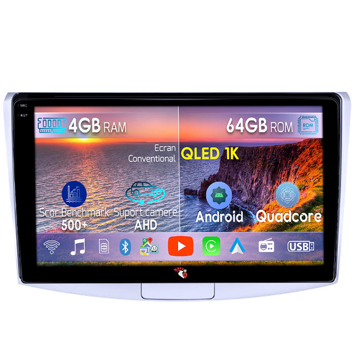 Navigatie dedicata VW Passat B6 2010-present, Gri, 4GB RAM 64GB ROM, Octacore, Android 14, Display QLED 1K 10", DSP, Carplay&Android Auto, SIM 4G, Ventilator Activ [1]