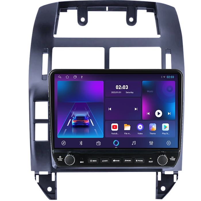 Navigatie dedicata Volkswagen Polo Mk4 2004-2009 Tesla Style model 2024, Android, Carplay&Android Auto, 10 inch , 8+128GB, Internet, Aplicatii, Waze, GPS [5]