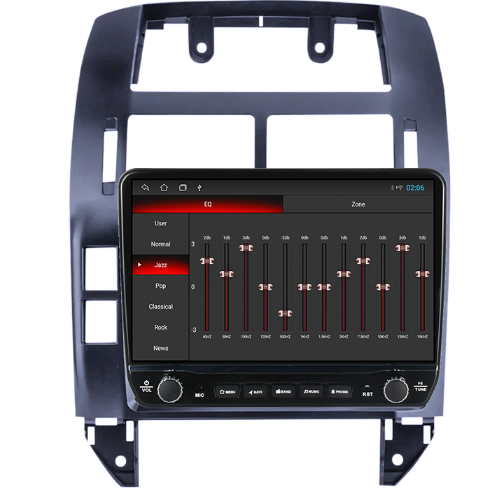 Navigatie dedicata Volkswagen Polo Mk4 2004-2009 Tesla Style model 2024, Android, Carplay&Android Auto, 10 inch , 8+128GB, Internet, Aplicatii, Waze, GPS [2]