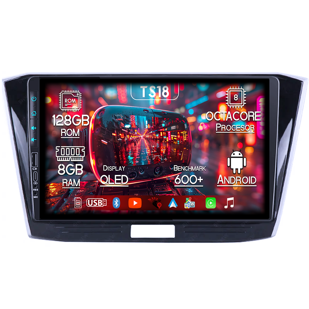 Navigatie dedicata VW Passat B8 2015-2018, USB&Butoane fizice frontale, Platforma TS18, 10 Inch, 8GB RAM 128GB ROM, Octacore, Android 14, Android Auto&Carplay [1]