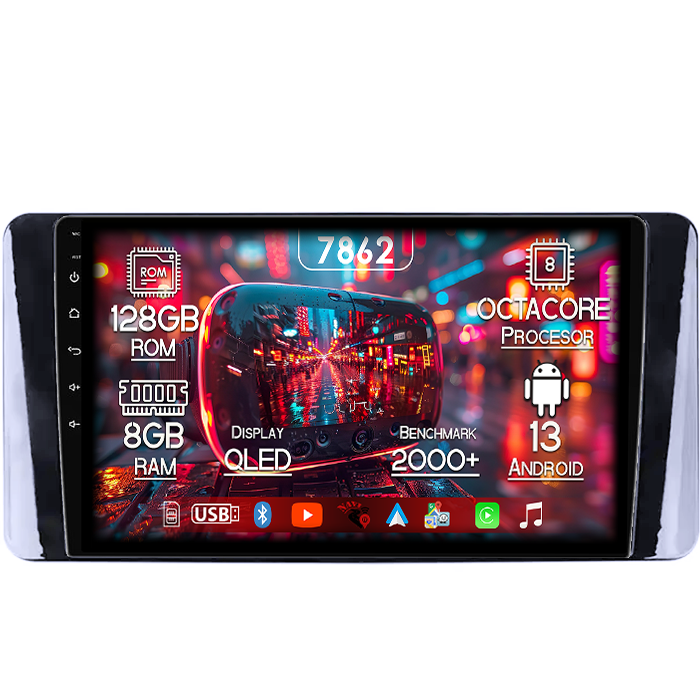 Navigatie dedicata VW Polo 6 2020-2022, 8GB RAM 128GB ROM, Octacore, Platforma TS18, Android 14, Display QLED 9”, Suporta camera 360º, DSP, Carplay&Android Auto, SIM 4G, Ventilator Activ [1]