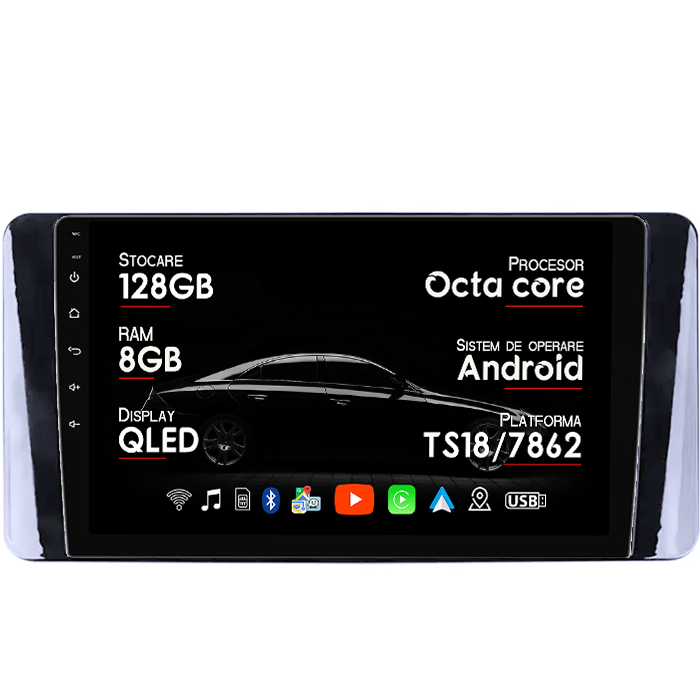 Navigatie dedicata VW Polo 6 2020-2022, 8GB RAM 128GB ROM, Octacore, Platforma TS18, Android 14, Display QLED 9", Suporta camera 360", DSP, Carplay&Android Auto, SIM 4G, Ventilator Activ [1]