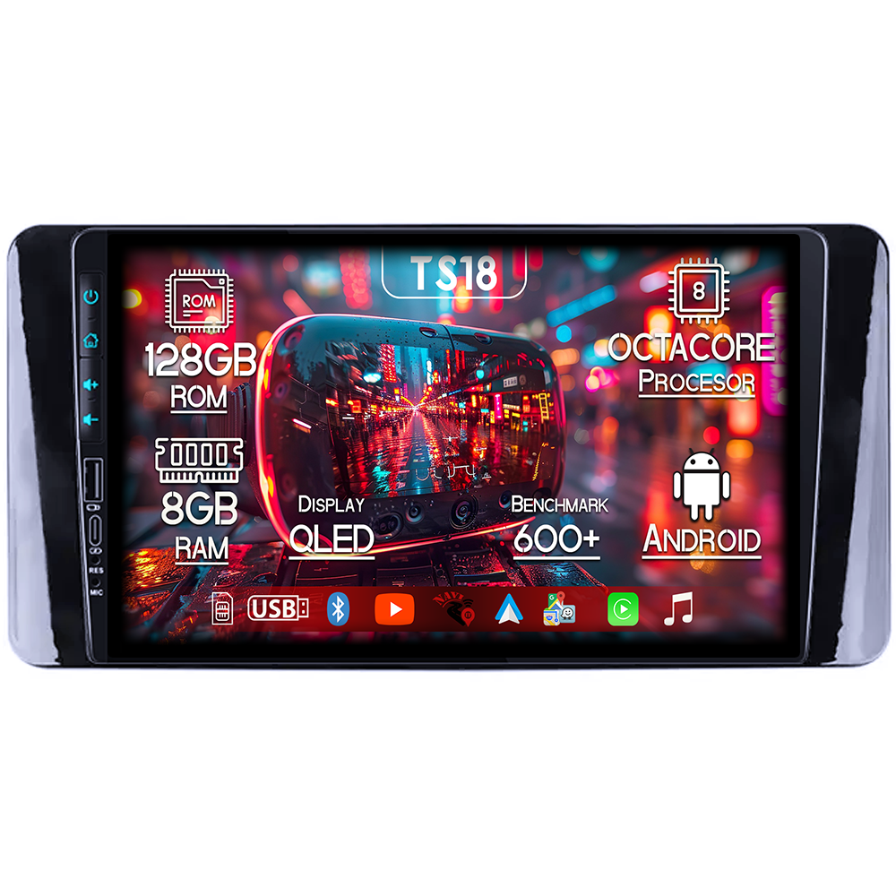 Navigatie dedicata VW Polo 6 2020-2022, USB&Butoane fizice frontale, Platforma TS18, 9 Inch, 8GB RAM 128GB ROM, Octacore, Android 14, Android Auto&Carplay [1]