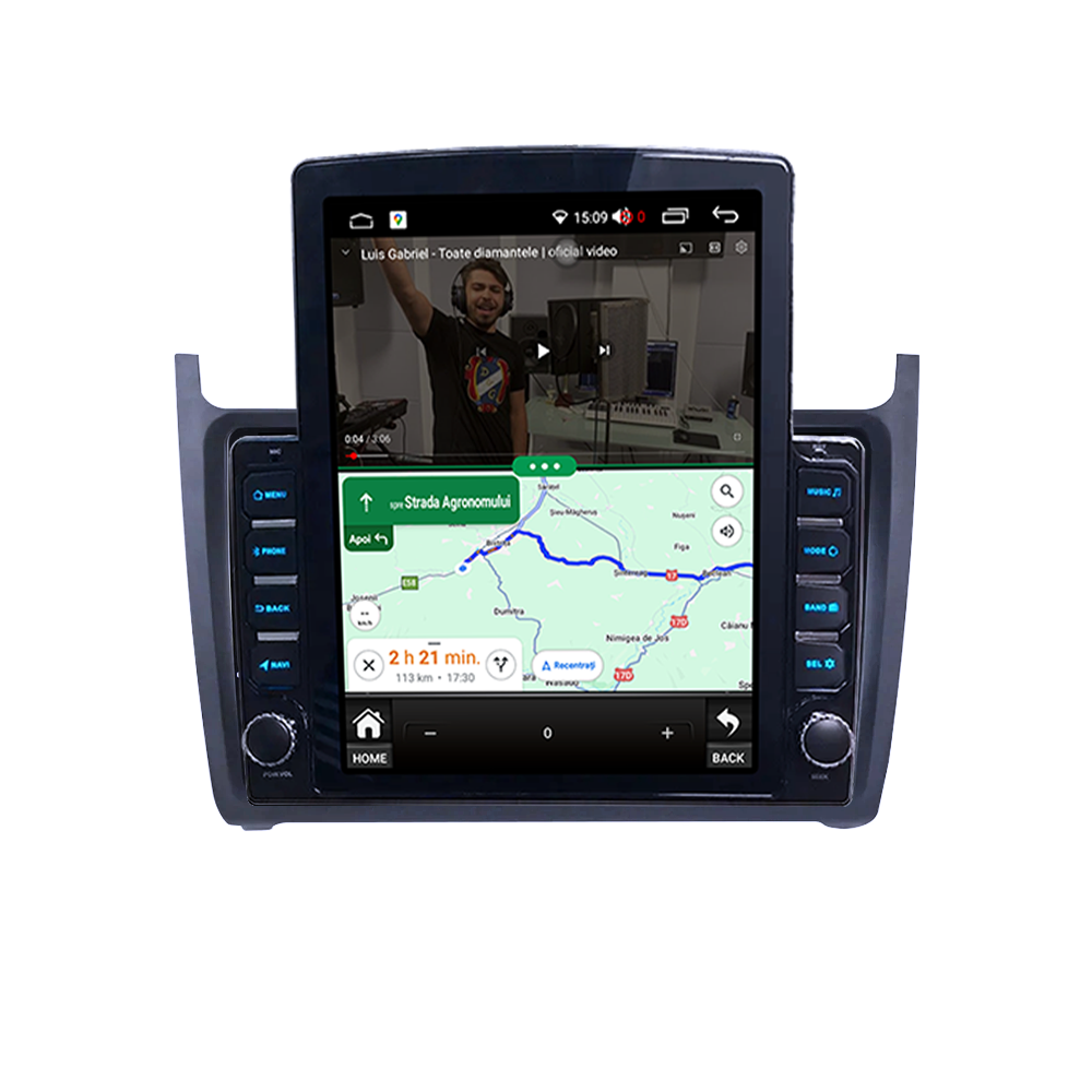 Navigatie dedicata VW Polo Golf Passat, Tesla Style, ANDROID 13, 9 inch , 8GB RAM 128GB ROM, Internet, Aplicatii, Waze, GPS [4]