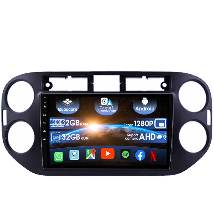 (Resigilata) Navigatie dedicata VW Tiguan 2007-2016, Golf 5/6+, 2GB RAM 32GB ROM, Quad Core, Display 9" IPS Full HD, Carplay, Android 14, Bluetooth, Magazin Play, Suport camere AHD [1]