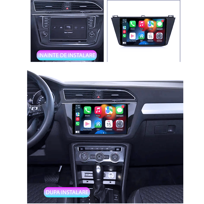 Navigatie dedicata VW Tiguan 2017-2019, 4GB RAM 64GB ROM, Procesor Qualcomm Octacore, Android 14, Rezolutie 2K, Display QLED 10", DSP, Carplay&Android Auto, SIM 4G [6]