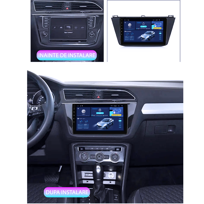 Navigatie dedicata VW Tiguan 2017-2019, 4GB RAM 64GB ROM, Quad Core, Display 10" QLED 1K, Carplay, Android 14, Bluetooth, Magazin Play, Suport Camere AHD [4]