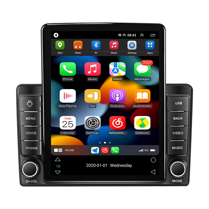 Navigatie dedicata VW Touareg 2003-2010,Tesla Style, ANDROID 13,Carplay&Android Auto, 10 inch , 8+128GB, Internet, Aplicatii, Waze, GPS [2]