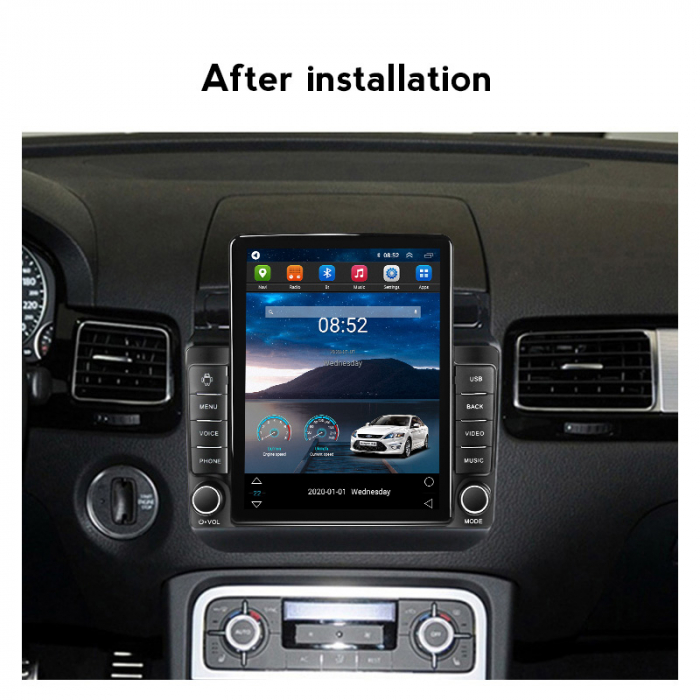 Navigatie dedicata VW Touareg 2012-2015,Tesla Style, ANDROID 13,Carplay&Android Auto, 10 inch , 8+128GB, Internet, Aplicatii, Waze, GPS [4]