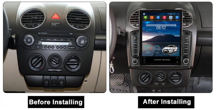 Navigatie dedicata VW Beetle,Tesla Style, ANDROID 13,Carplay&Android Auto, 10 inch , 8+128GB, Internet, Aplicatii, Waze, GPS [3]