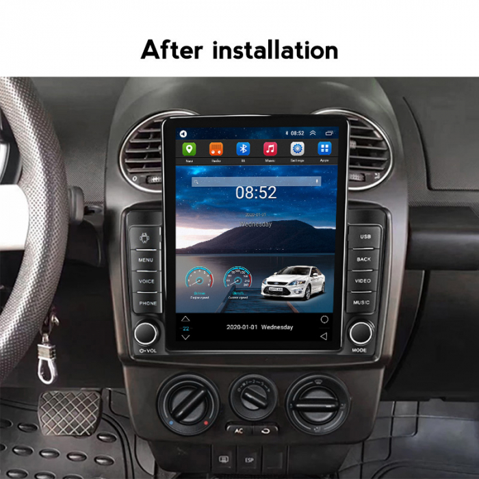 Navigatie dedicata VW Beetle,Tesla Style, ANDROID 13,Carplay&Android Auto, 10 inch , 8+128GB, Internet, Aplicatii, Waze, GPS [4]