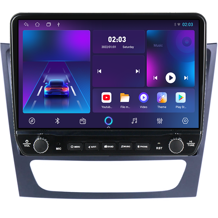 Navigatie dedicata Mercedes w211 Tesla cu butoane rotative model 2024, 4GB RAM 64GB ROM, Procesor Quadcore, Android 14, Display QLED 10", DSP, Carplay&Android Auto [7]