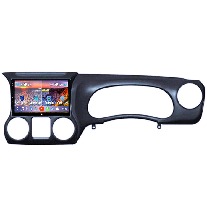 Navigatie dedicata Wrangler 2014-2016, 4GB RAM 64GB ROM, Octacore, Android 14, Display QLED 9", DSP, Carplay&Android Auto, SIM 4G, Ventilator Activ [1]