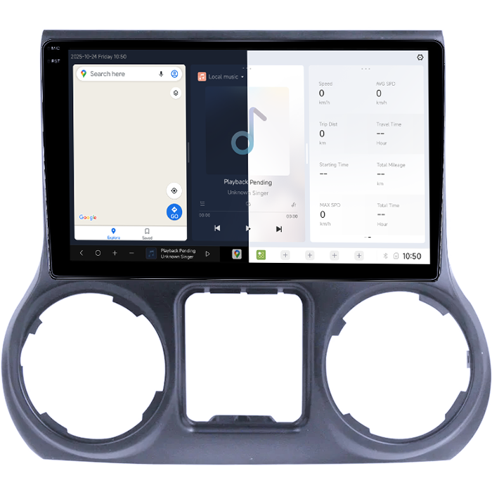 Navigatie dedicata Jeep Wrangler 2011-2016, DUDU3, 4GB RAM 64GB ROM, Octacore, Platforma 8581, Android, Display QLED 9", DSP, Carplay&AndroidAuto [2]