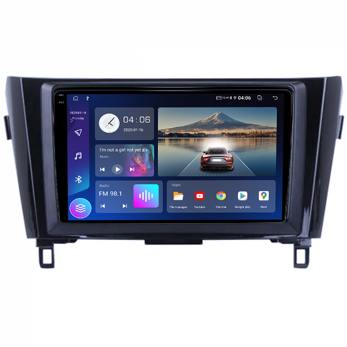 Navigatie dedicata X-Trail, Qashqai 2013-2018, 4GB RAM 64GB ROM, Android 14, Carplay si Android auto, Display QLED 1K, 9" QLED 1K, [2]