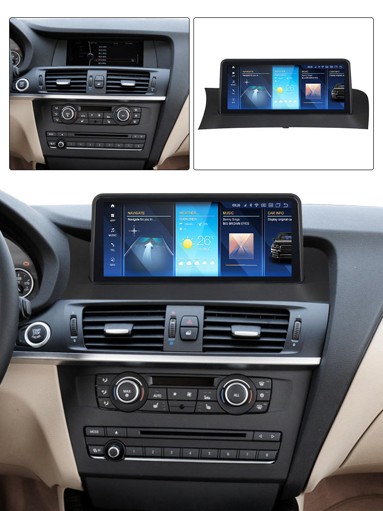 Navigatie dedicata X3 F25 2011-2013 & X4 F26 2012-2017 NBT Display QLED 10.25”, Suporta camera 360º, de fabrica DSP, Carplay&Android auto wifi [2]