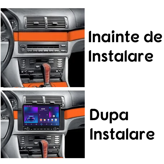 Navigatie dedicata BMW X5 1999-2006 Tesla cu butoane rotative model 2024, 4GB RAM 64GB ROM, Procesor Quadcore, Android 14, Display QLED 10", DSP, Carplay&Android Auto [7]