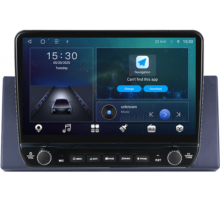 Navigatie dedicata BMW X5 1999-2006 Tesla cu butoane rotative model 2024, 4GB RAM 64GB ROM, Procesor Quadcore, Android 14, Display QLED 10", DSP, Carplay&Android Auto [2]