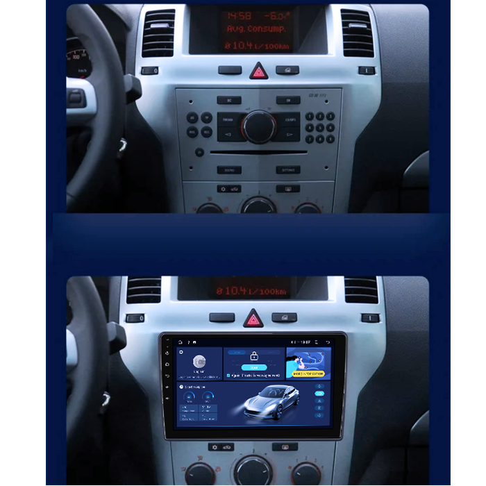Navigatie dedicata Zafira B, Vectra C, Astra H, Meriva, Corsa D, Antara, 4GB RAM 64GB ROM, Quad Core, Display 9" QLED 1K, Carplay, Android 14, Bluetooth, Suport Camere AHD [5]