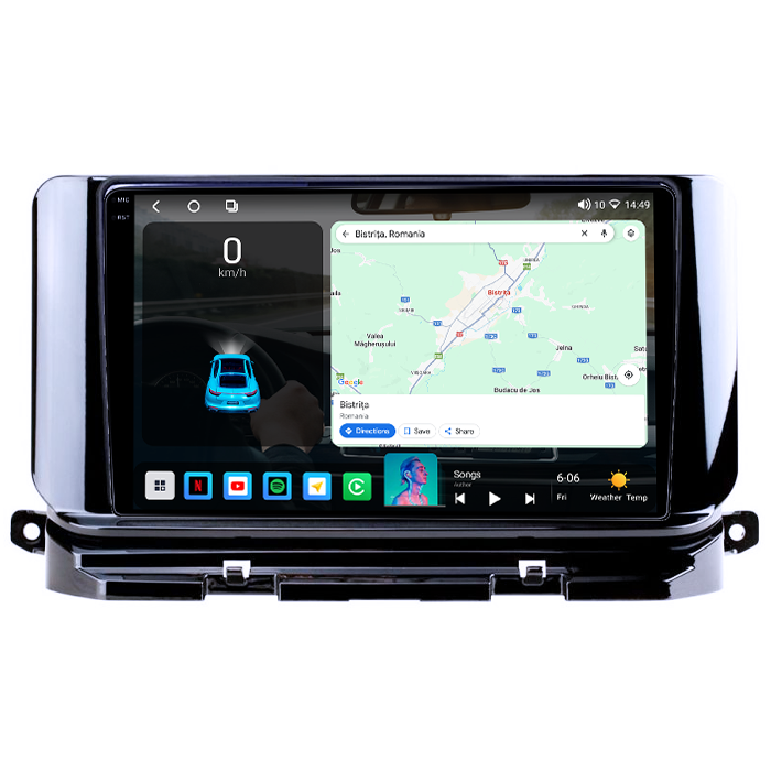 Navigatie dedicataSkoda Octavia 4 2020-2024, 4GB RAM 32GB ROM, Octacore, Android 14, Display QLED 1K 9", DSP, Carplay&Android Auto, SIM 4G, Bluetooth, Ventilator Activ [2]