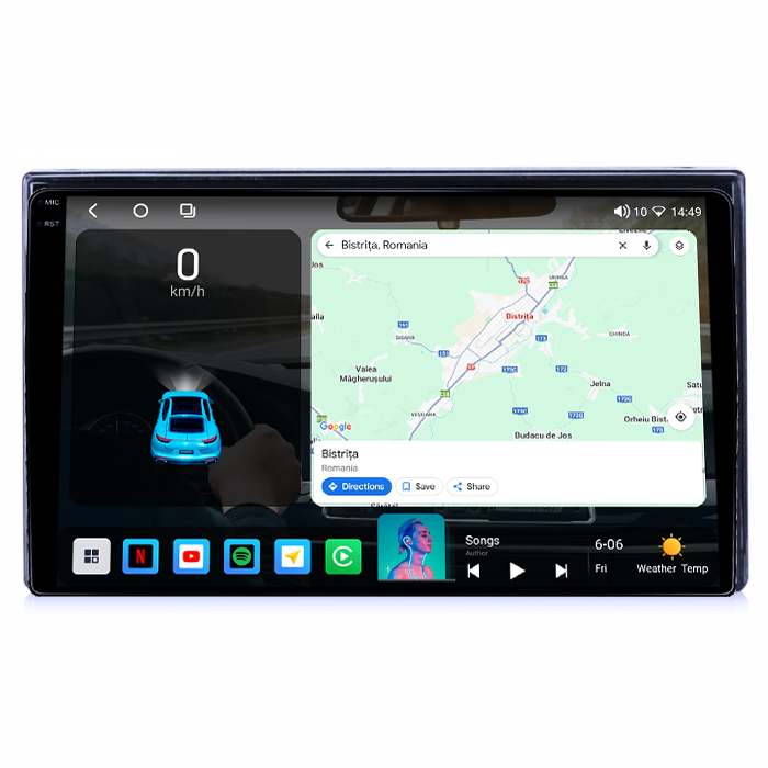 Navigatie dedicataVolkswagen Fox 2003-2016, 4GB RAM 64GB ROM, Procesor Qualcomm Octacore, Android 14, Rezolutie 2K, Display QLED 9", DSP, Carplay&Android Auto, SIM 4G [2]