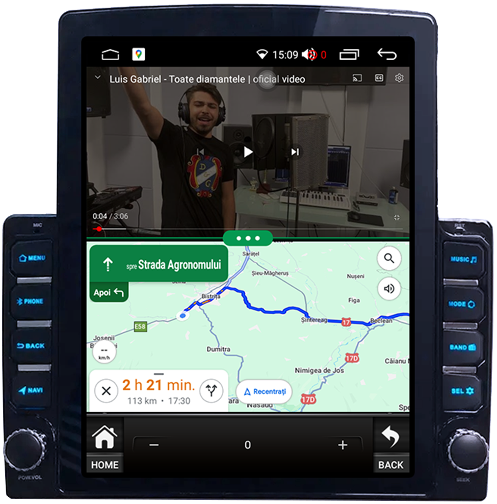 Navigatie dedicataVolkwagen, Tesla Style, 4GB RAM 64GB ROM, Quad Core, Display 10" IPS Full HD, Carplay&Android Auto, Android 14, Suport camere AHD [4]