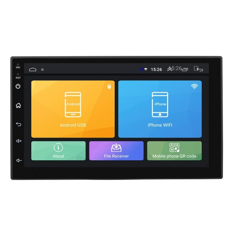 Navigatie GPS 7 inch cu Android 14, 2GB RAM 32 GB ROM, Carplay, Golf, mufare ISO, suporti de prindere Rama 2din, microfon Extern ,camera [2]